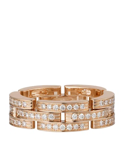 Cartier Rose Gold And Diamond Maillon Panthère Ring