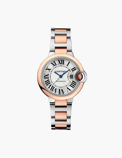Cartier Womens Rose Gold And Steel Crw2bb0032 Ballon Bleu De 18ct Rose-gold And Stainless-steel Auto