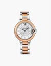 Cartier Rose Gold And Steel Crw3bb0021 Ballon Bleu De  18ct Rose-gold, Stainless-steel And 0.05ct Bri In Rose Gold And Steel