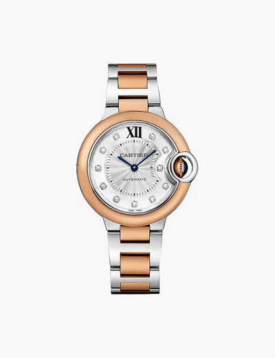 Cartier Rose Gold And Steel Crw3bb0021 Ballon Bleu De  18ct Rose-gold, Stainless-steel And 0.05ct Bri