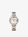 Cartier W3bb0023 Ballon Bleu De  18ct Rose-gold, Stainless-steel And 0.63ct Brilliant-cut Diamond Aut In Rose Gold And Steel