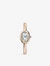 Cartier Rose Gold Baignoire 18ct Rose-gold Quartz Watch In Rose Gold