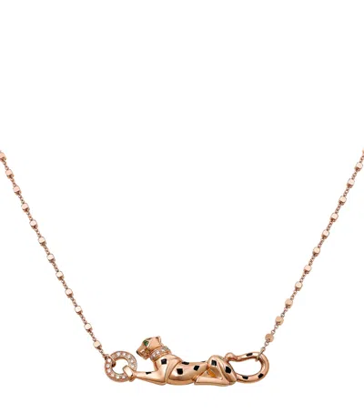 Cartier Rose Gold, Diamond And Tsavorite Panthère De  Necklace