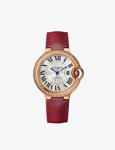 Cartier Rose Gold / Diamonds Crwjbb0055 Ballon Bleu 18ct Rose-gold, 0.68ct Brilliant-cut Diamond And Leather