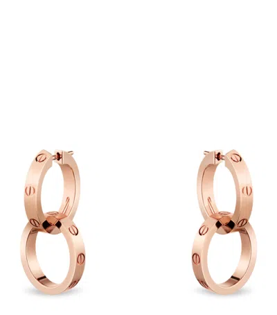 Cartier Rose Gold Love Double Hoop Earrings