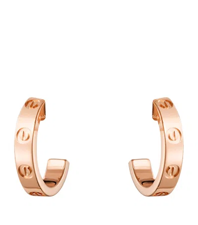 Cartier Rose Gold Love Hoop Earrings