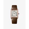 Cartier Rose Gold Tank Louis  Large 18ct Rose-gold Watch 38.1 X 27.75mm In Gold