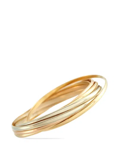 Pre-owned Cartier Rose White Yellow Gold Bangle