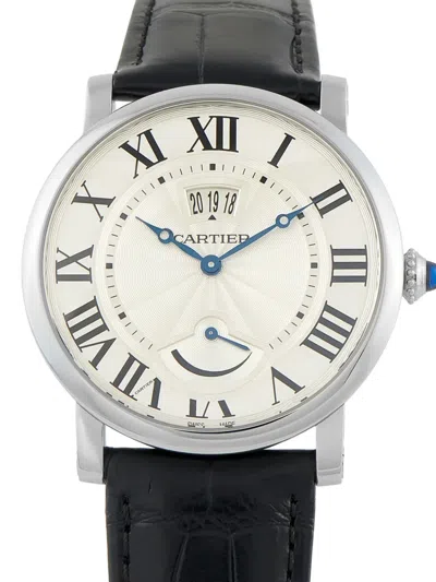 Pre-owned Cartier Rotonde De  40mm Watch In White