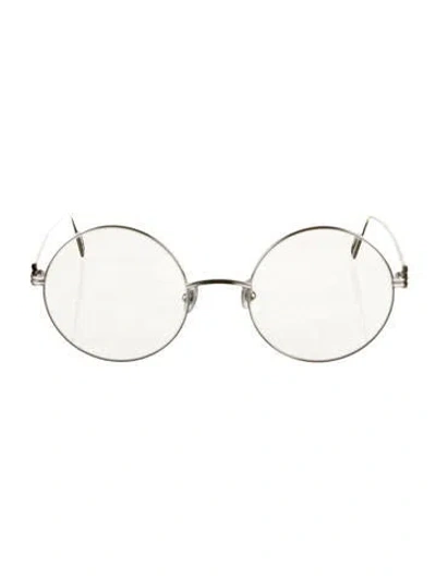 Pre-owned Cartier Round Eyeglasses In Silver