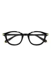 Cartier Brille Mit Rundem Gestell In Multi