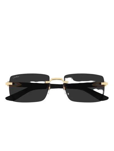 Cartier Round-frame Sunglasses In Black