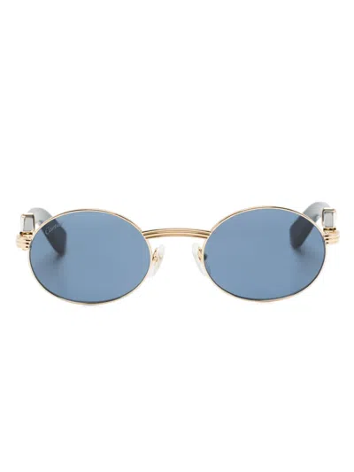 Cartier Round-frame Sunglasses In Blue