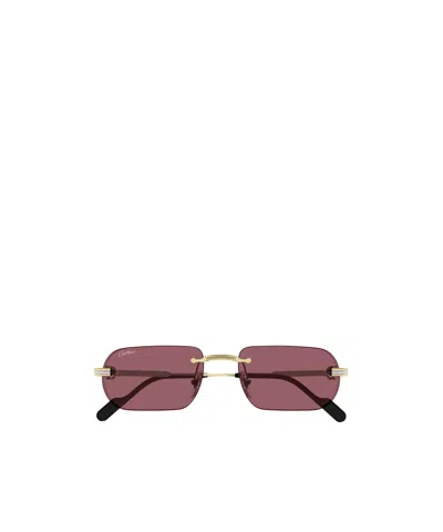 Cartier Round-frame Sunglasses In Brown