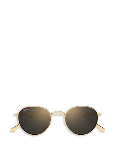 Cartier Round-frame Sunglasses In Green