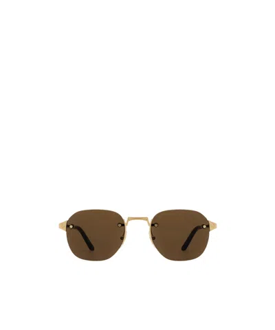 Cartier Round Frame Sunglasses In Green