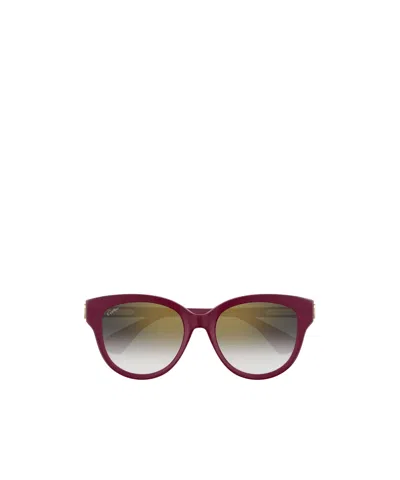 Cartier Round Frame Sunglasses In Multicolor