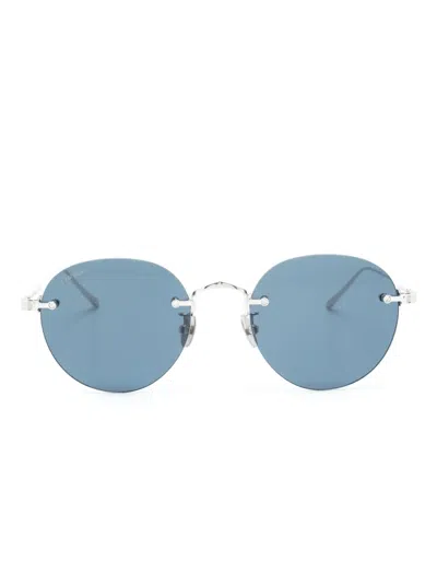 Cartier Round-frame Tinted Sunglasses In Silber