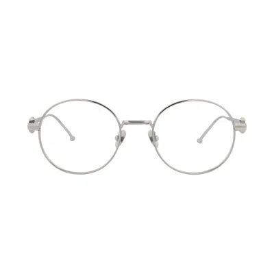 Pre-owned Cartier Round Frame Titanium Optical Frames 'ruthenium/transparent' | Multi-color | Men's Size Onesi