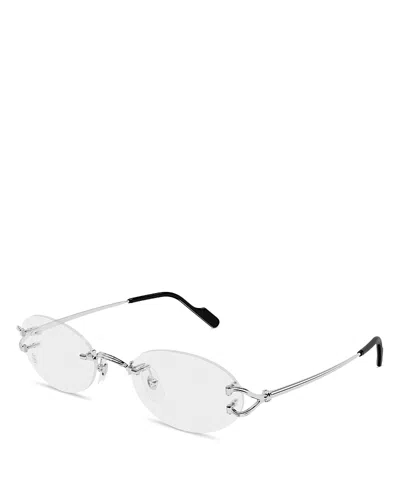 Cartier Round Glasses, 52mm In Gray