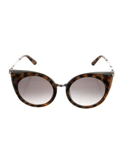 Pre-owned Cartier Round Gradient Sunglasses In Brown