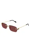 Cartier Round Sunglasses, 55mm In Red