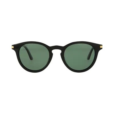 Pre-owned Cartier Round Sunglasses 'black/green' | Men's Size Onesize