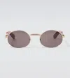 Cartier Round Sunglasses In Brown