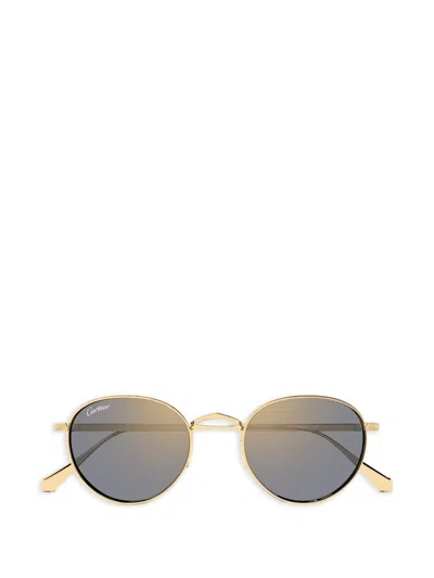 Cartier Round Sunglasses In Gold