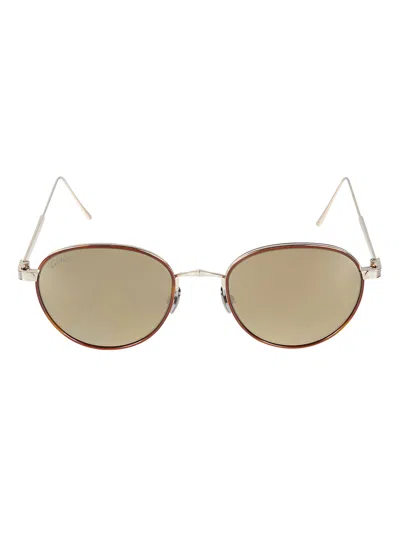 Cartier Round Sunglasses In Gold/bronze