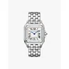 Cartier Wspn0011 Panthère De  Large Steel Quartz Watch In Steel