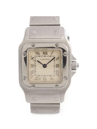 Pre-owned Cartier Santos 23mm Watch In White
