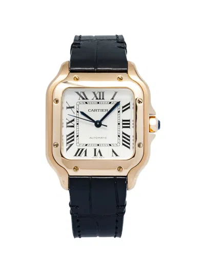 Pre-owned Cartier Santos 35mm Watch In White
