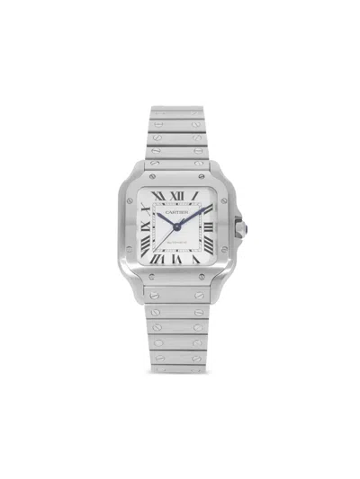 Pre-owned Cartier Santos 35mm In White