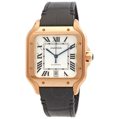 Cartier Santos Automatic Silver Dial Men's Watch Wgsa0019 In Brown
