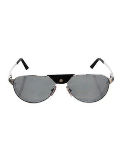 Pre-owned Cartier Santos De  Aviator Sunglasses