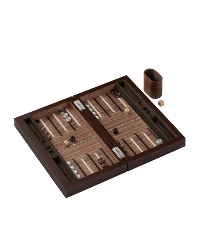 Cartier Santos De  Backgammon Set In Brown