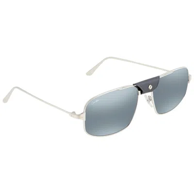 Cartier Santos De  Blue Navigator Men's Sunglasses Ct0193s 004 60