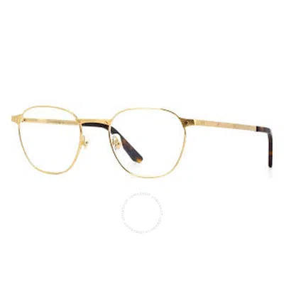 Cartier Santos De  Demo Oval Men's Eyeglasses Ct0337o 001 52 In Gold Tone