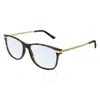 Cartier Santos De  Demo Rectangular Men's Eyeglasses Ct0106o 006 55