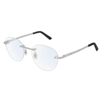 Cartier Santos De  Demo Round Men's Eyeglasses Ct0109o 002 53 In Metallic