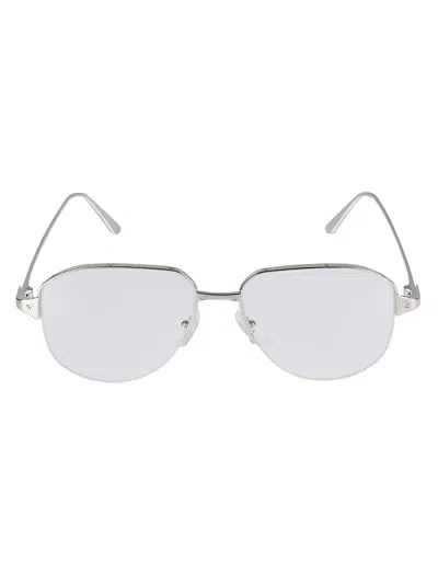 Cartier Santos De  Glasses In Silver