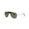 Cartier Santos De  Gold-tone Aviator-style Sunglasses In Gold