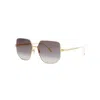 Cartier Santos De  Gold-tone Square-frame, Sunglasses, Gold In Gold