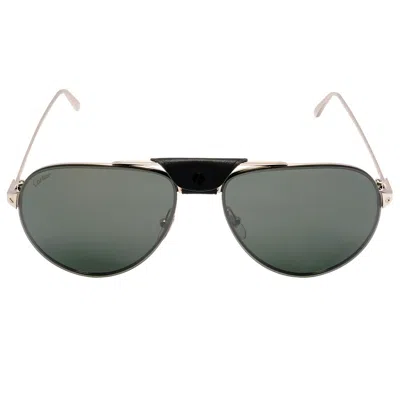 Cartier Santos De  Green Pilot Men's Sunglasses Ct0166s 009 62