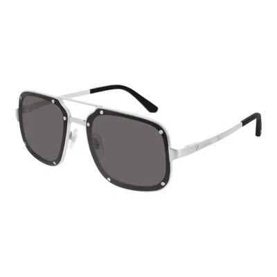 Cartier Santos De  Grey Navigator Men's Sunglasses Ct0194s 001 58
