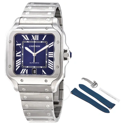 Cartier Santos De  Automatic Blue Dial Men's Watch Wssa0013