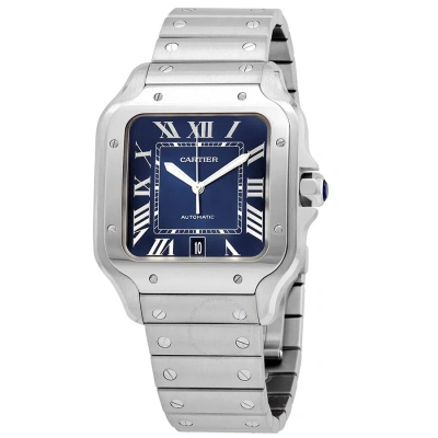 Cartier Santos Automatic Blue Dial Men's Watch Wssa0030