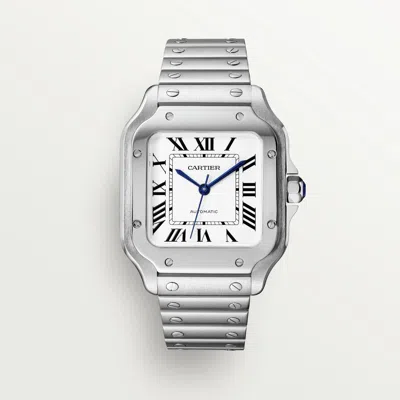 Pre-owned Cartier Santos De  Medium Model Auto Steel Mens Bracelet Watch Wssa0029