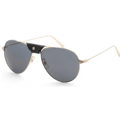 Cartier Santos De  Men's Sunglasses In Gold